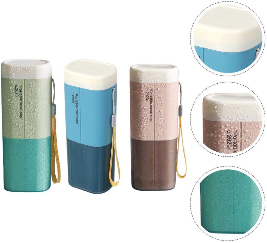 Cabilock Portable Toothbrush Storage Box Toothpaste Holder Travel Size Toothbrush Case Portable Gargle Cup