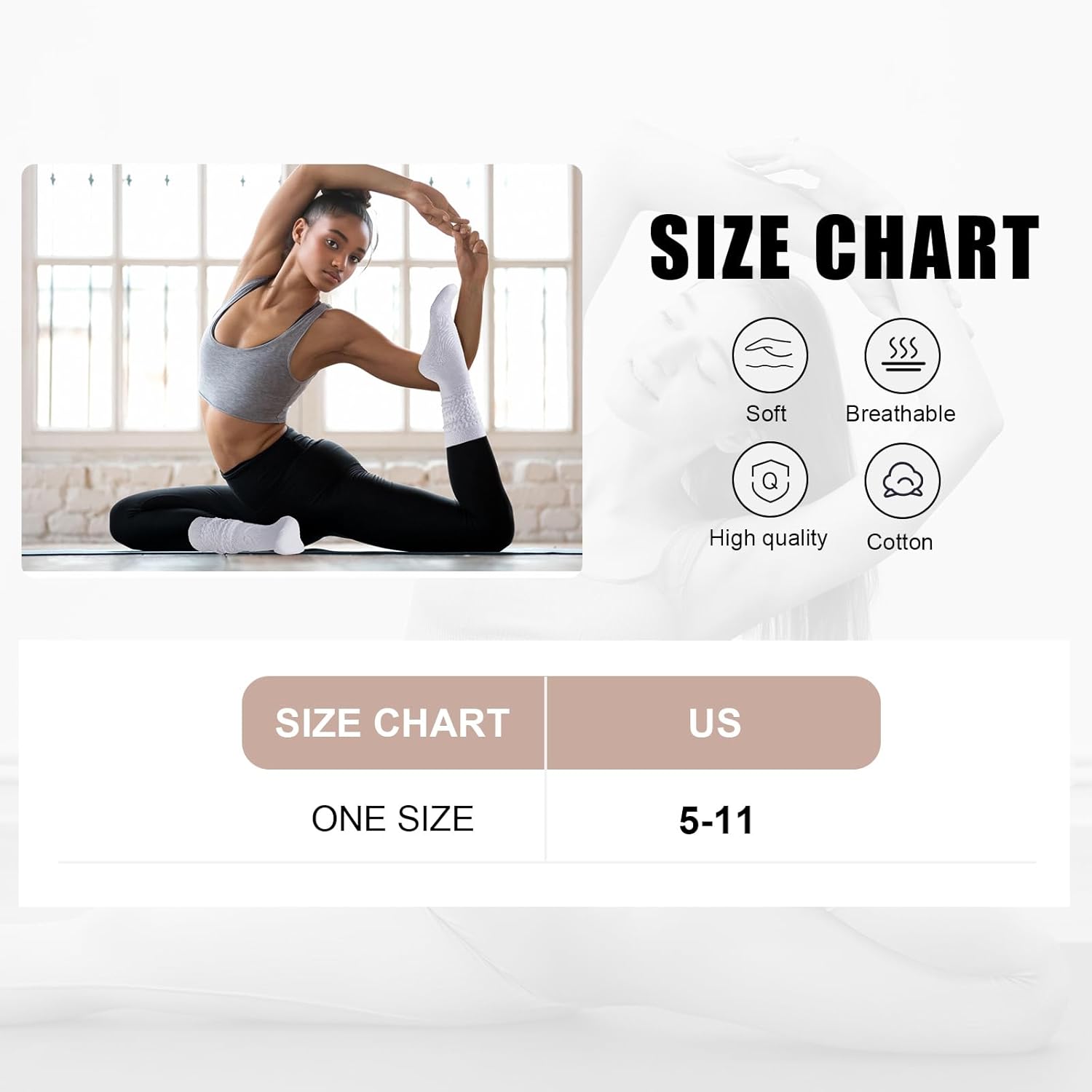 3 Pairs Slouch Socks for Woman Long Scrunch Socks Thick Knit Knee High Boot Socks Size 5-11 - Image 6