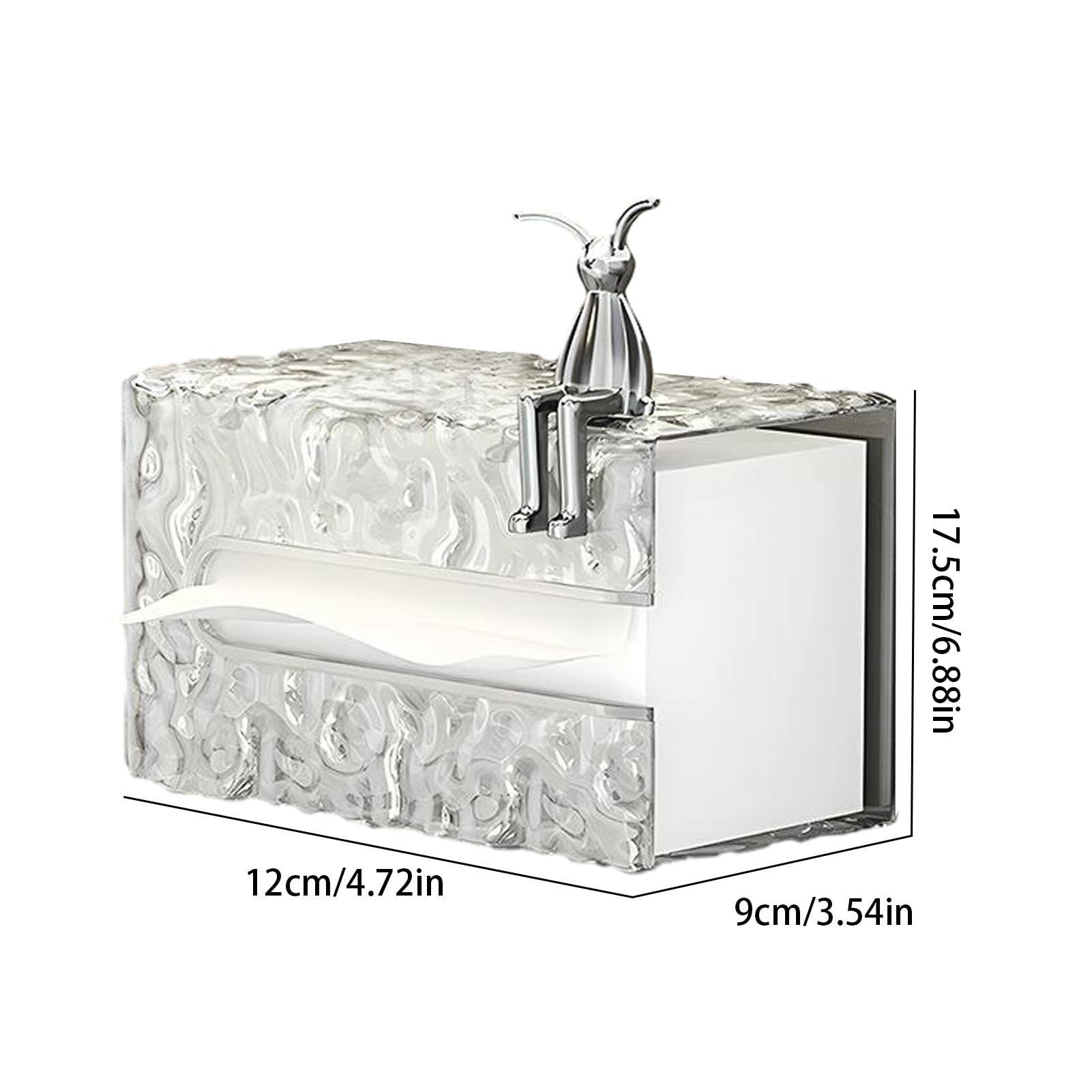 Taschentuchspender Für Die Wand – Modernes Design Mit Wasserwellen-Optik