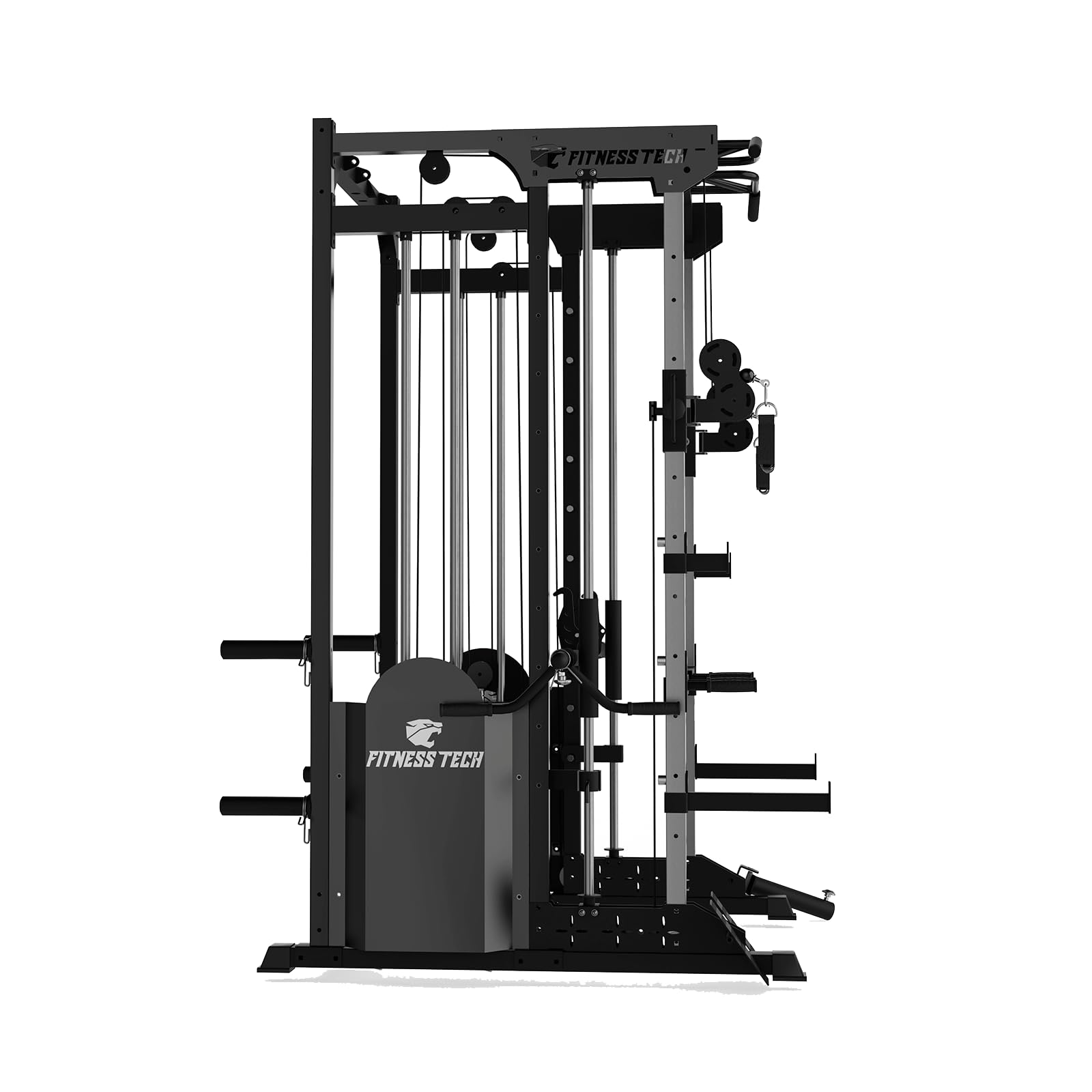 Smith Machine S8000, Máquina de musculación multifunción para Gimnasio en casa, Estación de Entrenamiento Completa con poleas y Pesas, 135 x 147 x 217 cm