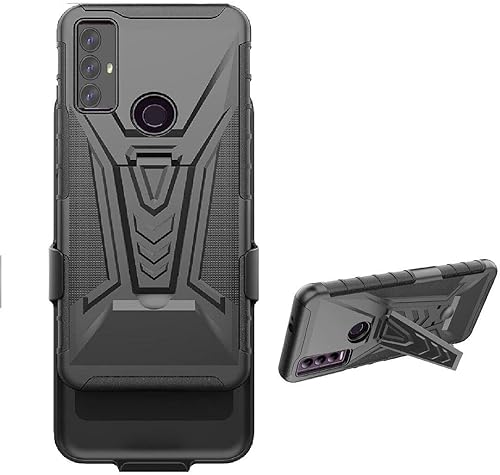 Miniatura 2 de Para Motorola Moto G Play 2023 (XT2271), Moto G Power 2022, Moto G Pure - Funda a prueba de golpes con funda de clip para cinturón - VX Negro