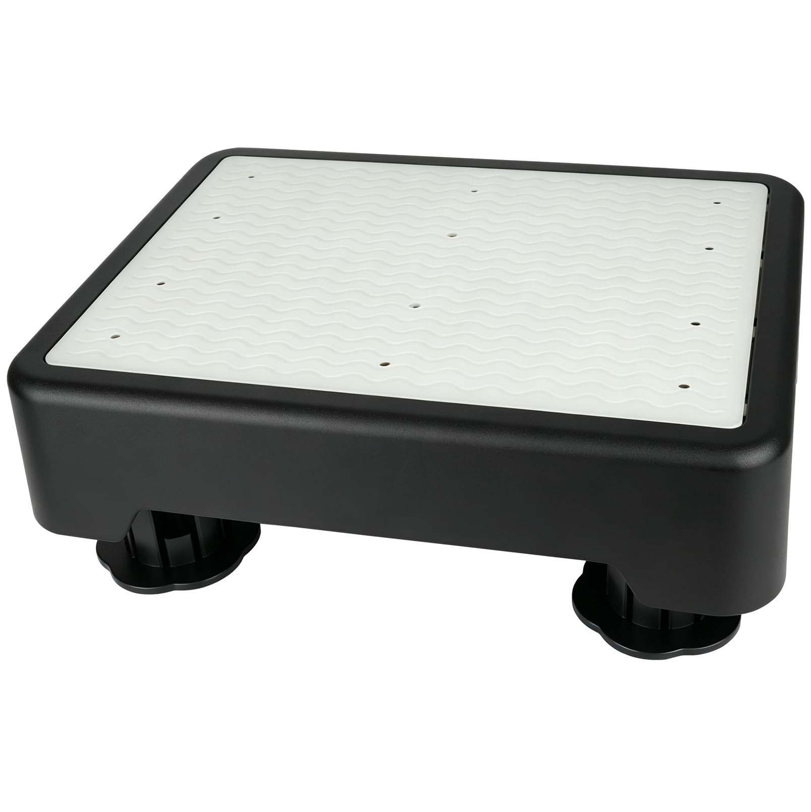 Escalón antideslizante de altura regulable 15 cm y taburete para ducha de ancianos