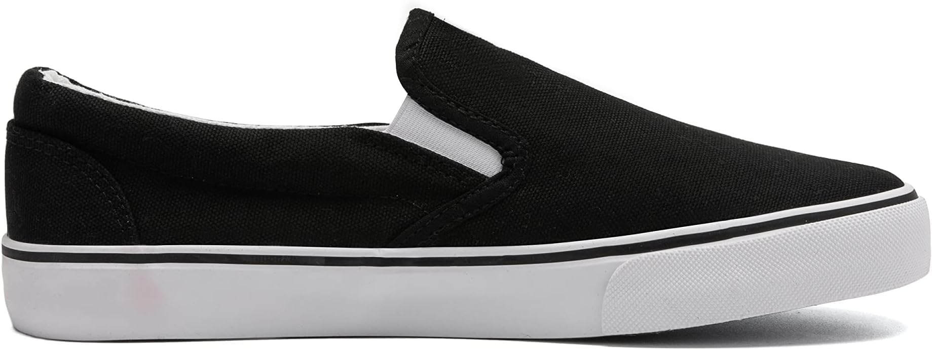 Emma Shoes Low-Top Slip Ons Women's Fashion Sneakers Casual Canvas Sneakers for Women Comfortable Flats Breathable Padded Insole Slip on Sneakers Women Low Slip on Shoes, Black, 9