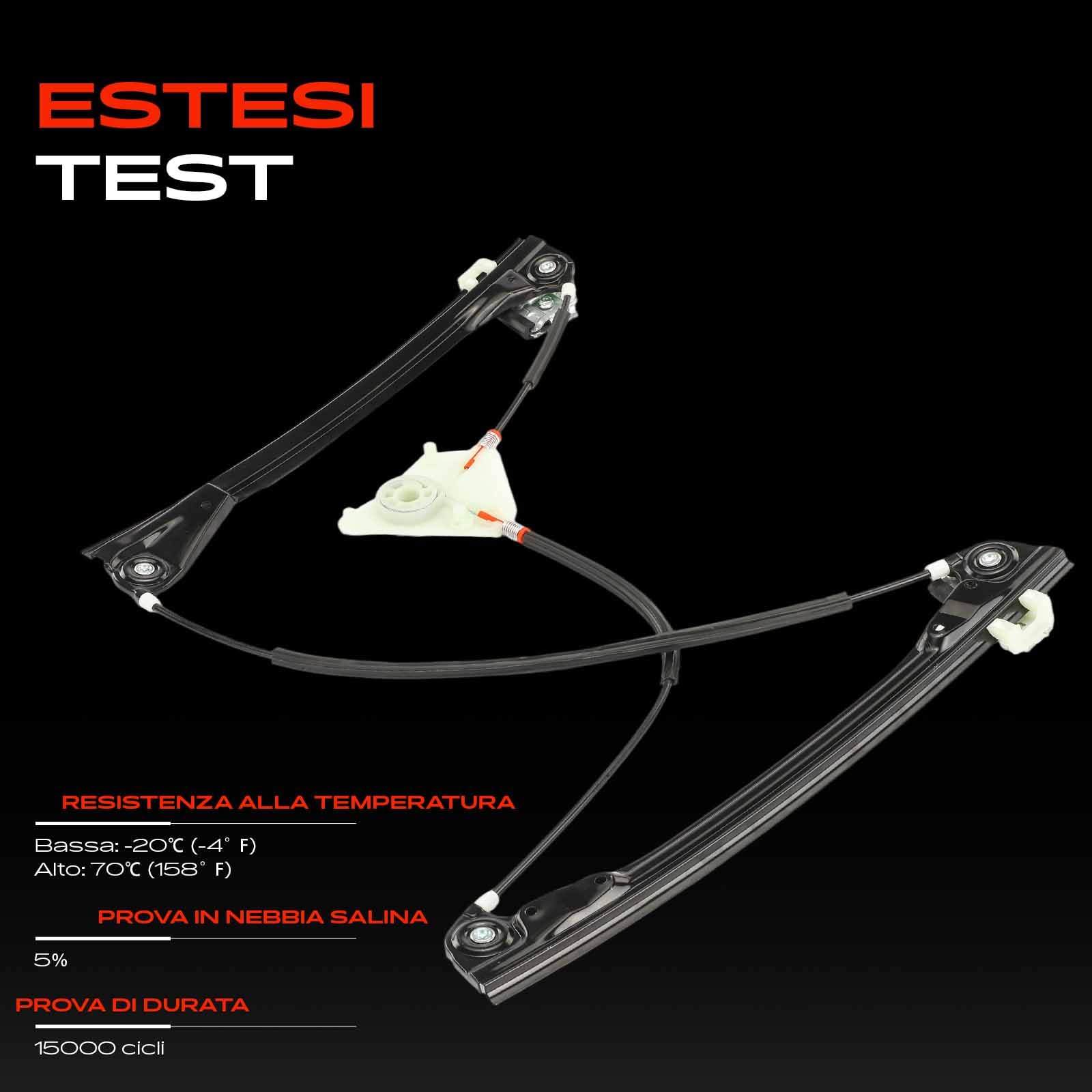 Frankberg Alzacristalli elettrico senza motore anteriore sinistro Sostituzione per Polo 9N 2/3 porte 2001-2009 6Q3837461