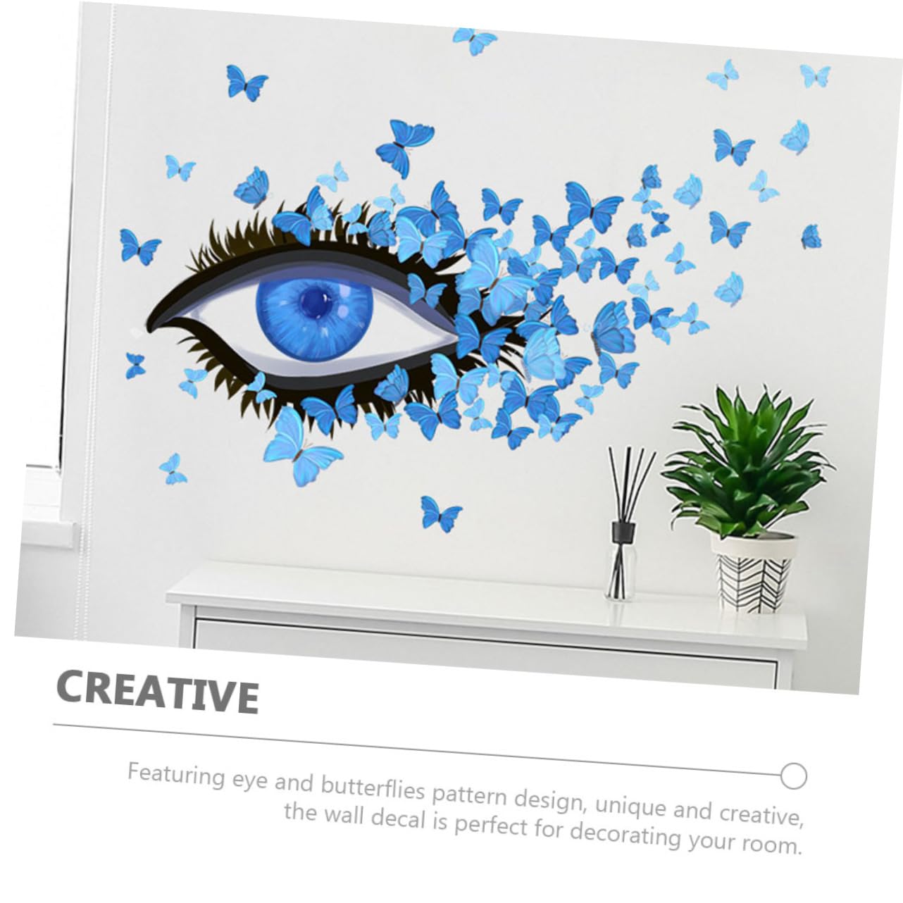 SHINEOFI 3 Set Adesivi Murali Adesivo Per Camera Autoadesivo Farfalla Decorazioni Arredamento Casa Adesivo Da Parete Per La Casa Decalcomania Della Parete Del Soggiorno Pvc Blu 2 Pezzi*3