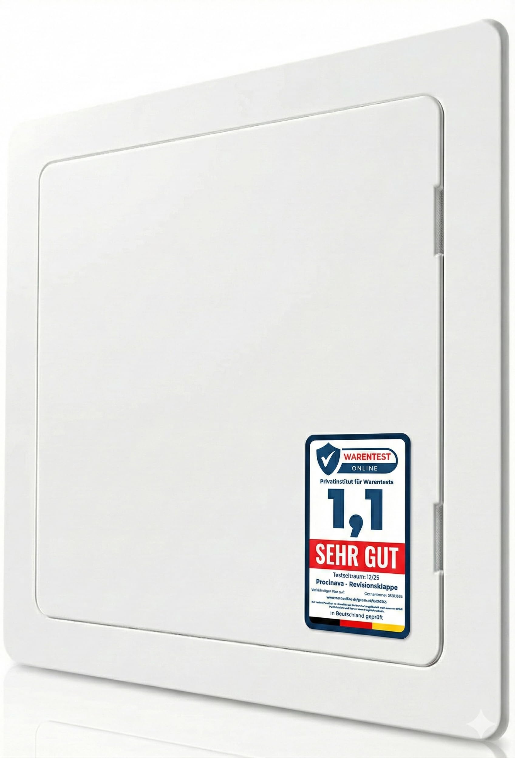 Proxinova Revisionsklappe 20x20 cm, Hochwertige ABS Plastik Revisionstür Trockenbau Anpassbar, Sicherungskasten Unterputz, Schornstein Reinigungsklappe, Verdeckt Kabel, Zähler, Rohre, Passt Bündig