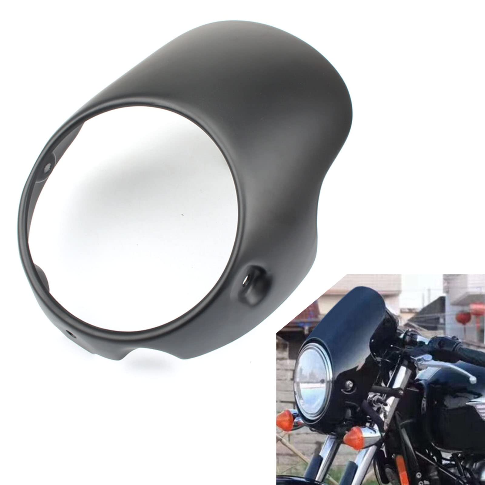Motorrad-Scheinwerfer-Maske Für Triumph Bonneville T100/T120 – Schwarz Glänzend, ABS, 300x386 Mm