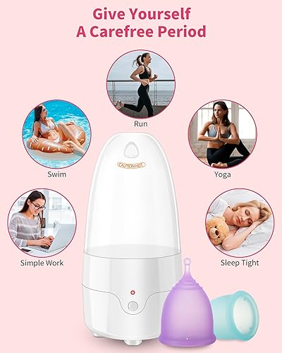 Miniatura 6 de Juego de 2 vasos menstruales reutilizables (tamaño pequeño y grande), silicona suave, cuello uterino bajo o alto, taza de período seguro, flujo