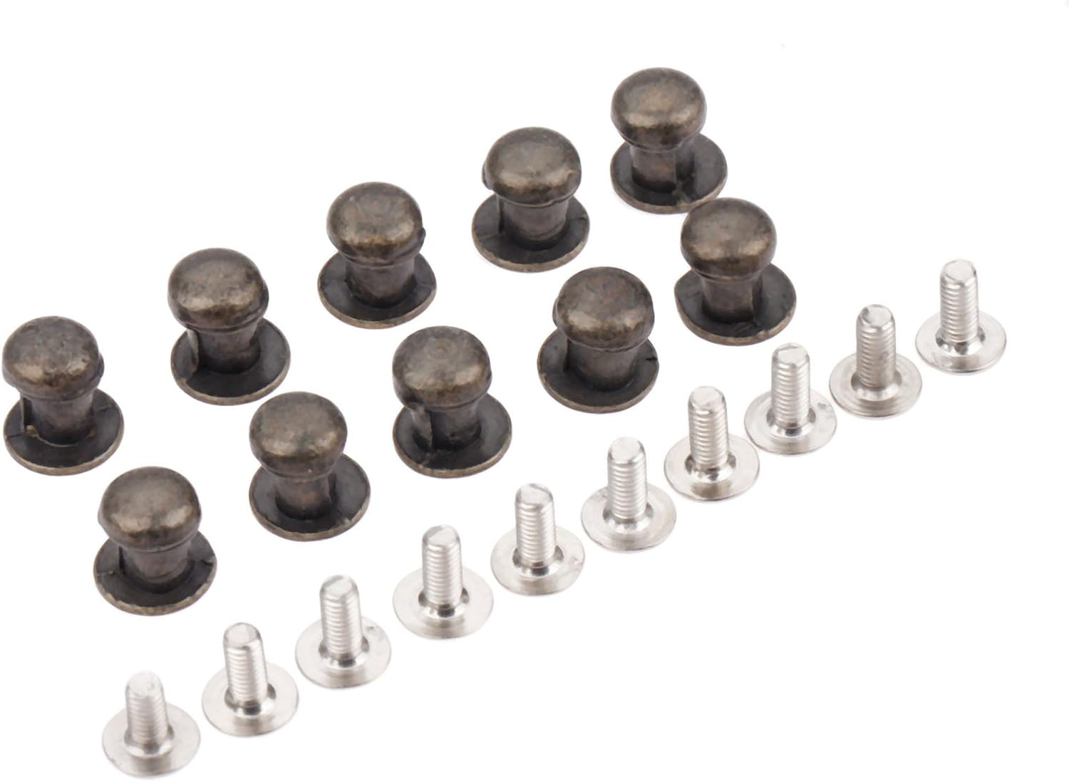 dophee 10Pcs Antique Bronze Drawer Knobs, Zinc Alloy 0.28"x0.39" Mini Handles for Dollhouse Cabinet Cupboard Dresser Closet Chest Bin Jewelry Box Wooden Cases