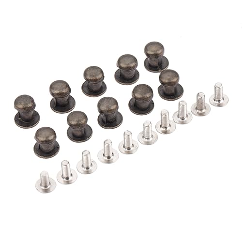 dophee 10Pcs Antique Bronze Drawer Knobs, Zinc Alloy 0.28"x0.39" Mini