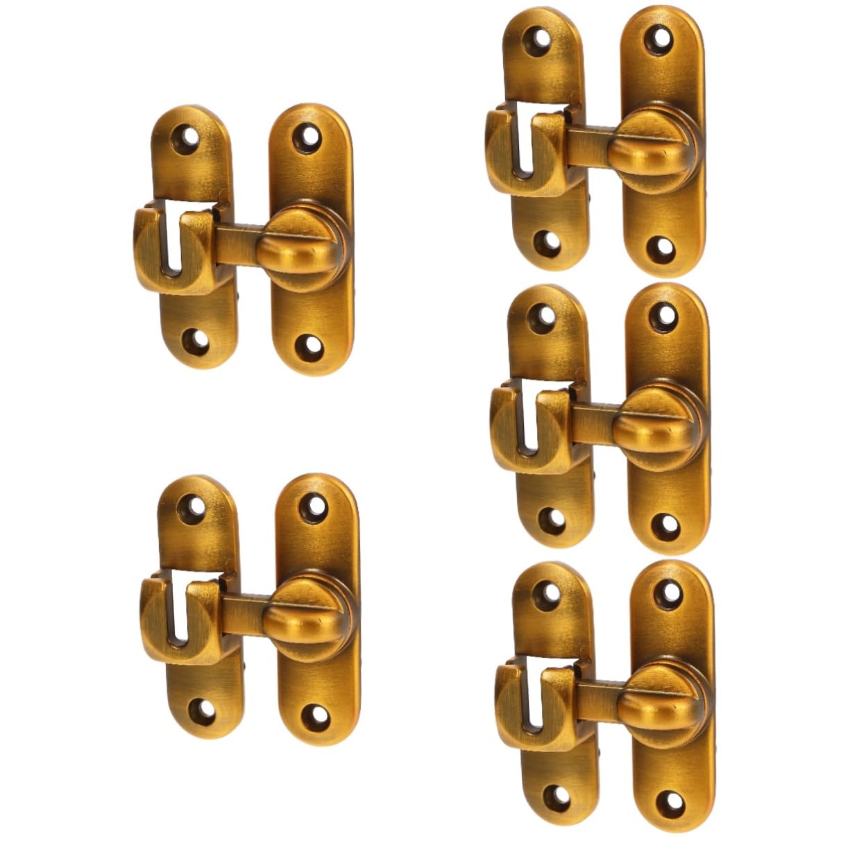 Gadpiparty 5ensembles Loquet De Sécurité Acier Inoxydable Pour Porte Coulissante Latch Résistant Pour Bâtiments Salles De Bain Et Plus