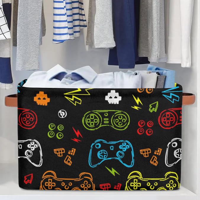 Thankspaw Caja De Juguetes De Tela Plegable Para Perros Y Contenedor De Almacenamiento Con Asa, Cesta
