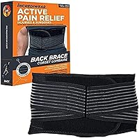 Vista 1 de Incrediwear Soporte de espalda - Soporte de espalda para aliviar el dolor de espalda del dolor muscular, ciática o hernia de disco, soporte lumbar