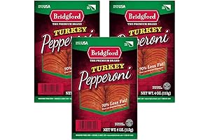 Bridgford Turkey Pepperoni: Sliced, Nitrate-Free, Gluten-Free (3 Pack)