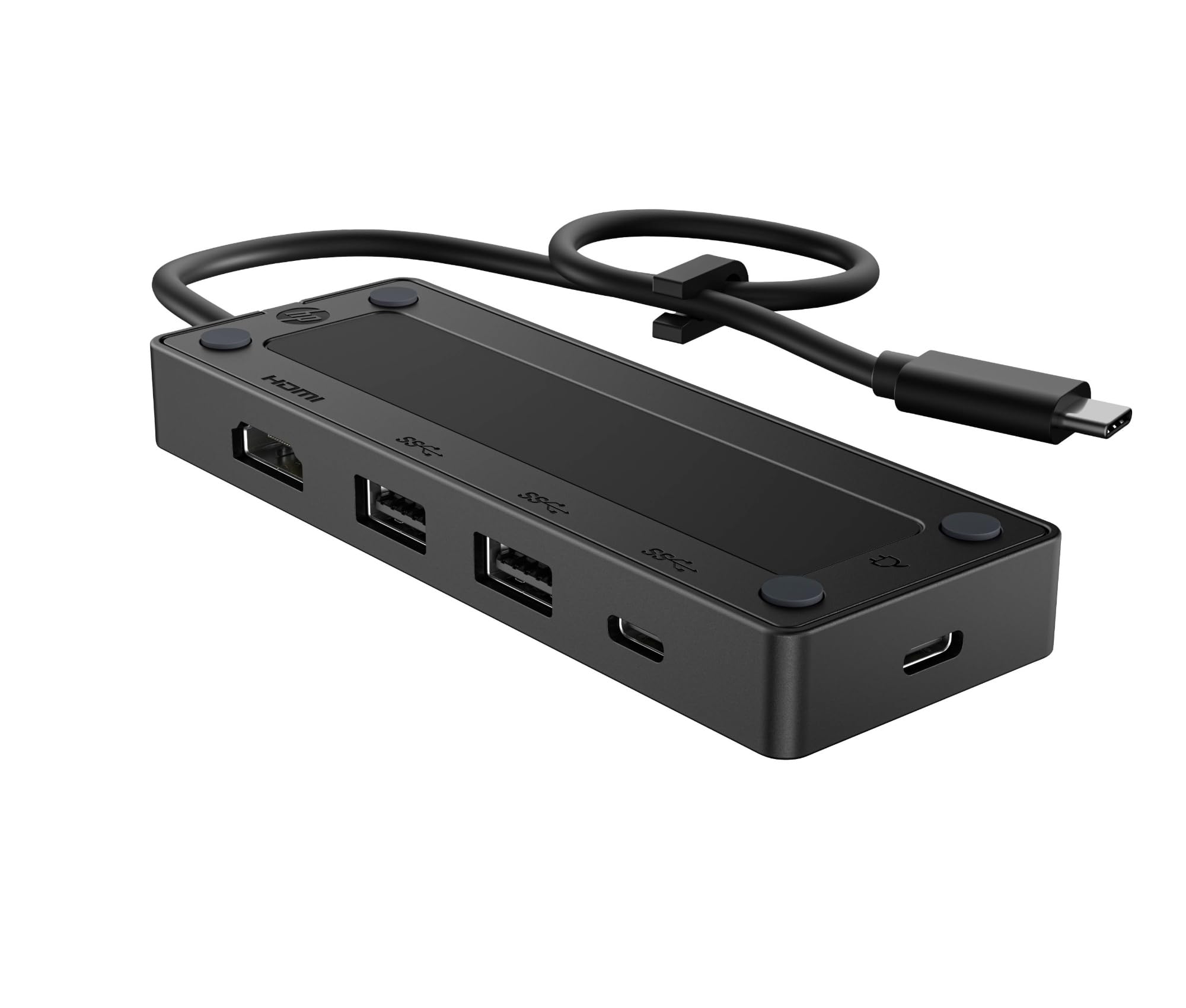 HP Hub Multi porta USB-C G3, Compatibile con PC dotati di Porta USB-C, Power Delivery e DisplayPort e con Sistema Operativi Windows 10 e 11, mac e Chrome, Nero