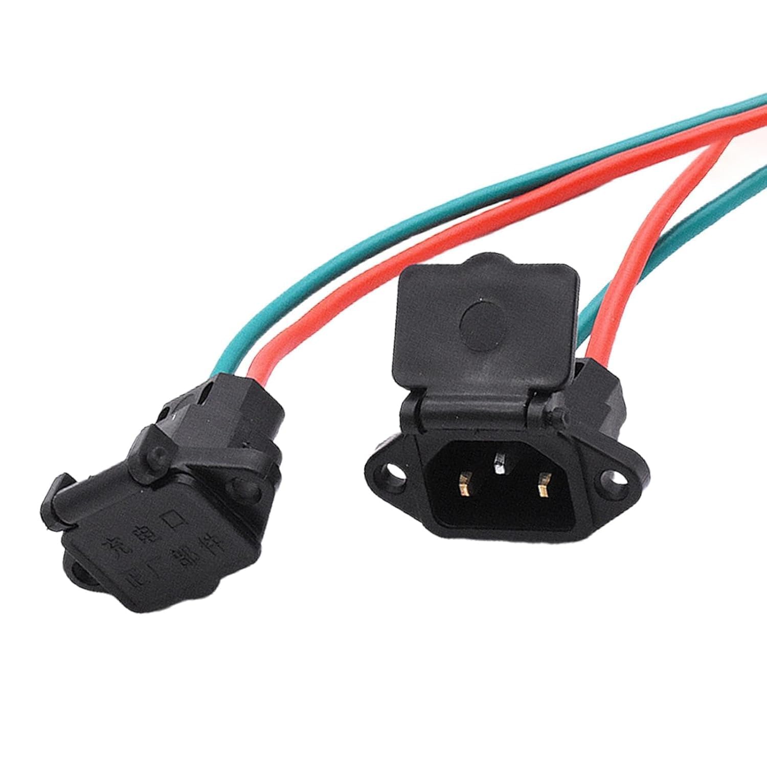 Rock World Electric Scooty Charging Socket 3 Pin Cable | Heavy Duty | 16 CM Long Cable | for Electric Scooty/Scooters, E-Bike, E-carts