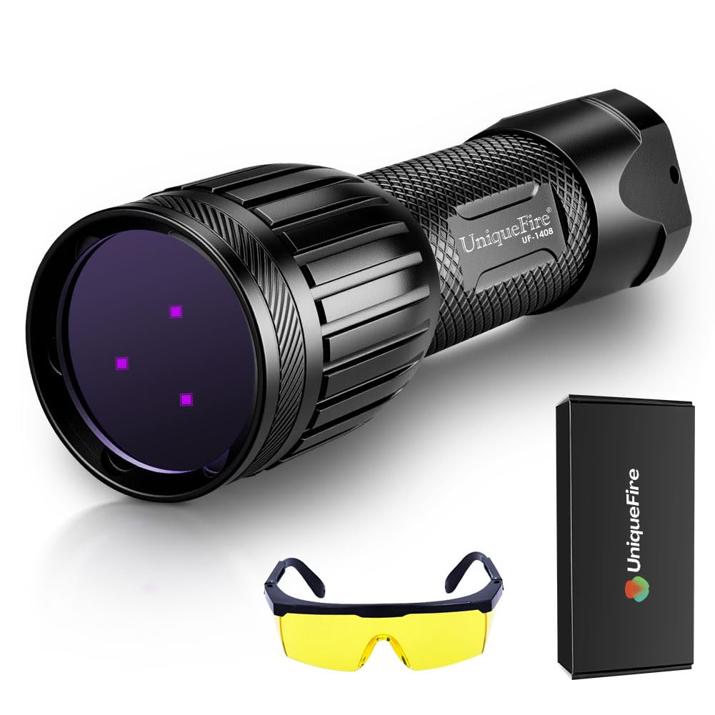UniqueFire 1408 UV 365NM UV Ultraviolet Blacklight UV Ultraviolet Blacklight Flashlight Torch Light Lamp -Spot Scorpions, Pet Urine, Counterfeit Money, Bed Bugs,-picture-55