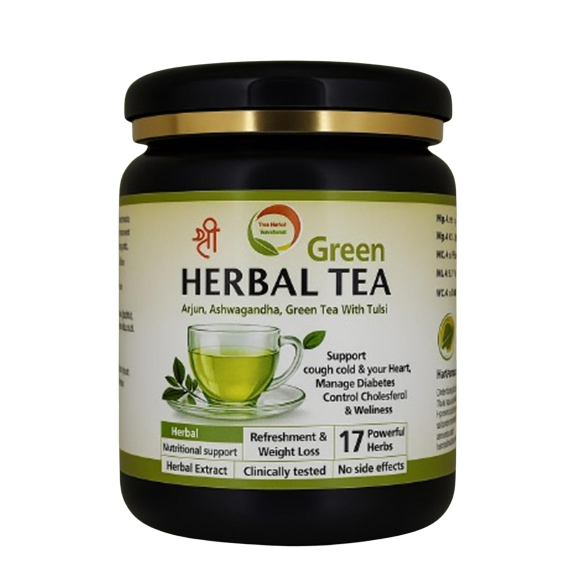 Green Herbal Tea Arjun Ashwagandha with Tulsi 17 Powerful Herbs Weight Loss Management Cholesterol Control