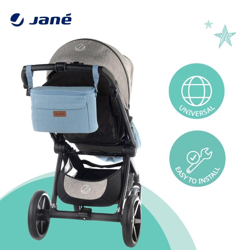 Jané - Borsa organizer per passeggino, universale, con scomparti e tasca anteriore, con tracolla