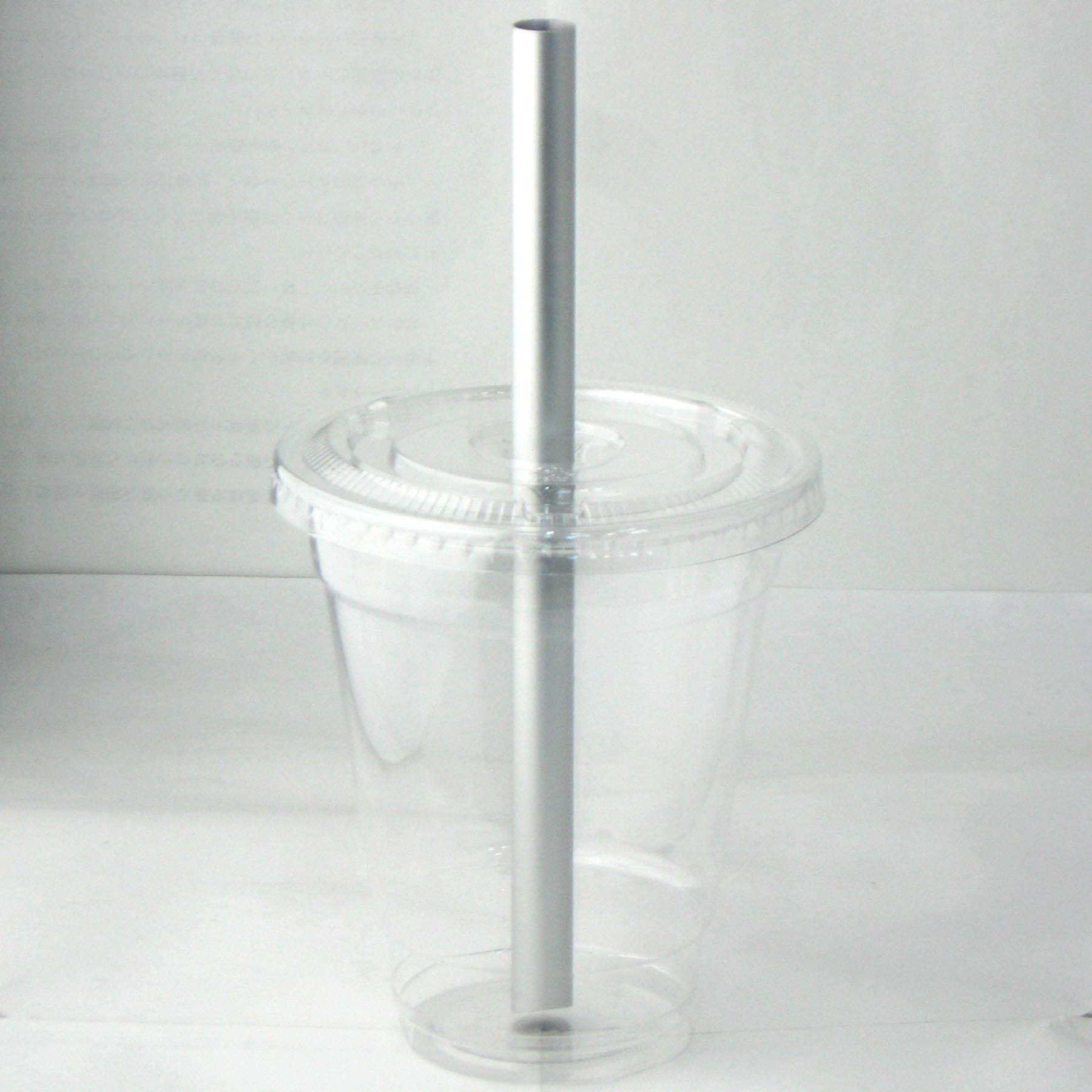 Nagao Tsubamesanjo Thick Aluminum Straw, 7.1 x 0.4 inches (18 x 1.1 cm), Silver, Made in Japan