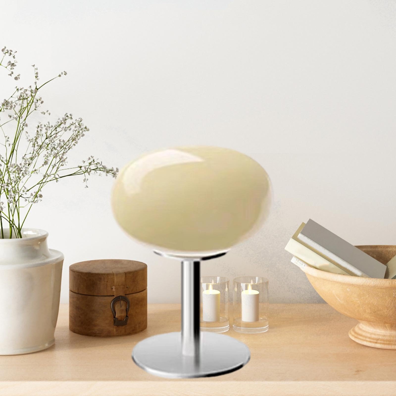 Lampada da Tavolo con Paralume a Forma di Lecca-Lecca, Moderna ed Elegante, per l'arredamento o per l'illuminazione dell'ufficio o per la Famiglia,