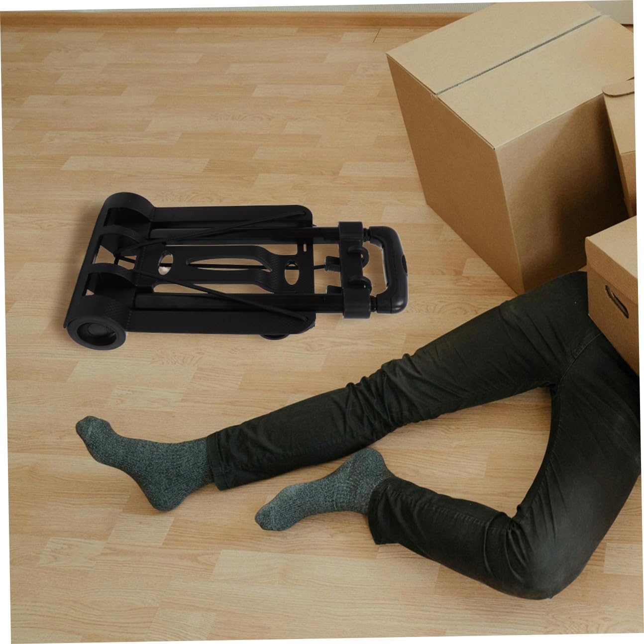 TOYANDONA Carrito de Compras Plegable Ruedas, Construcción Resistente de Hierro y Abs, Compacto y Versátil para Mudanzas y Compras Diarias