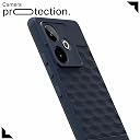 Pikkme Back Cover for Realme GT 7 5G / GT 7T 5G Soft Grip 3D Hexa Cube Texture Silicone Bumper Case (Blue) gallery image
