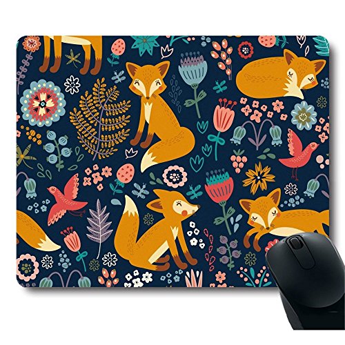 National Style Fox Pattern Stain Resistance Collector Kit Kitchen Drink Coaster Mouse Pad