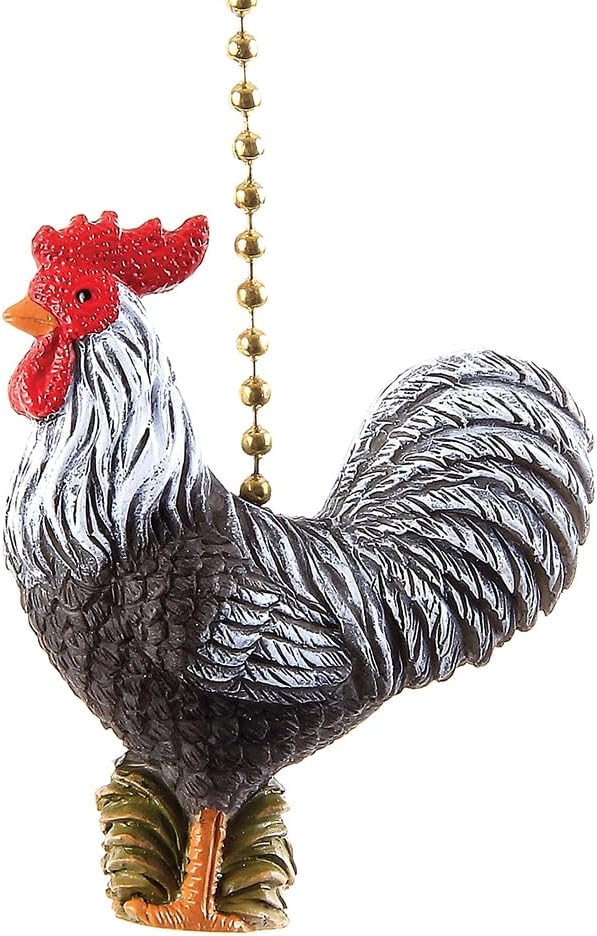 Clementine Design Country Rooster Ceiling Fan Pull Chain Light Decorative Extension