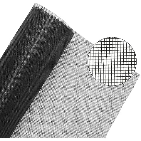 lesolar 48 in x 100 ft Fiberglass Screen Roll 18×16 Meshes for Window/Patio/Replacement Door/Porch Screen, Black Cover