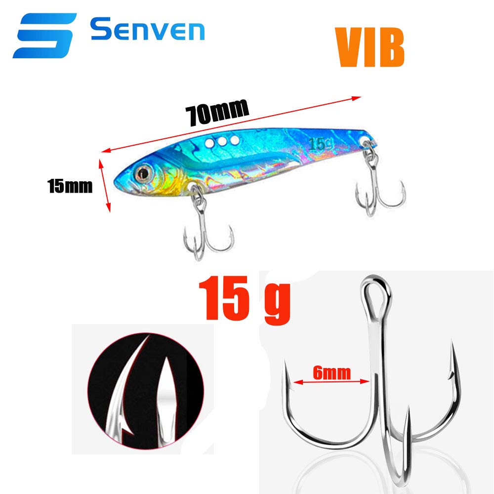 12 pièces métal VIB leurre 3D yeux crayon équilibreur cuillère gabarit peinture leurres de pêche appât dur coulant Vibration perche matériel de pêche  18