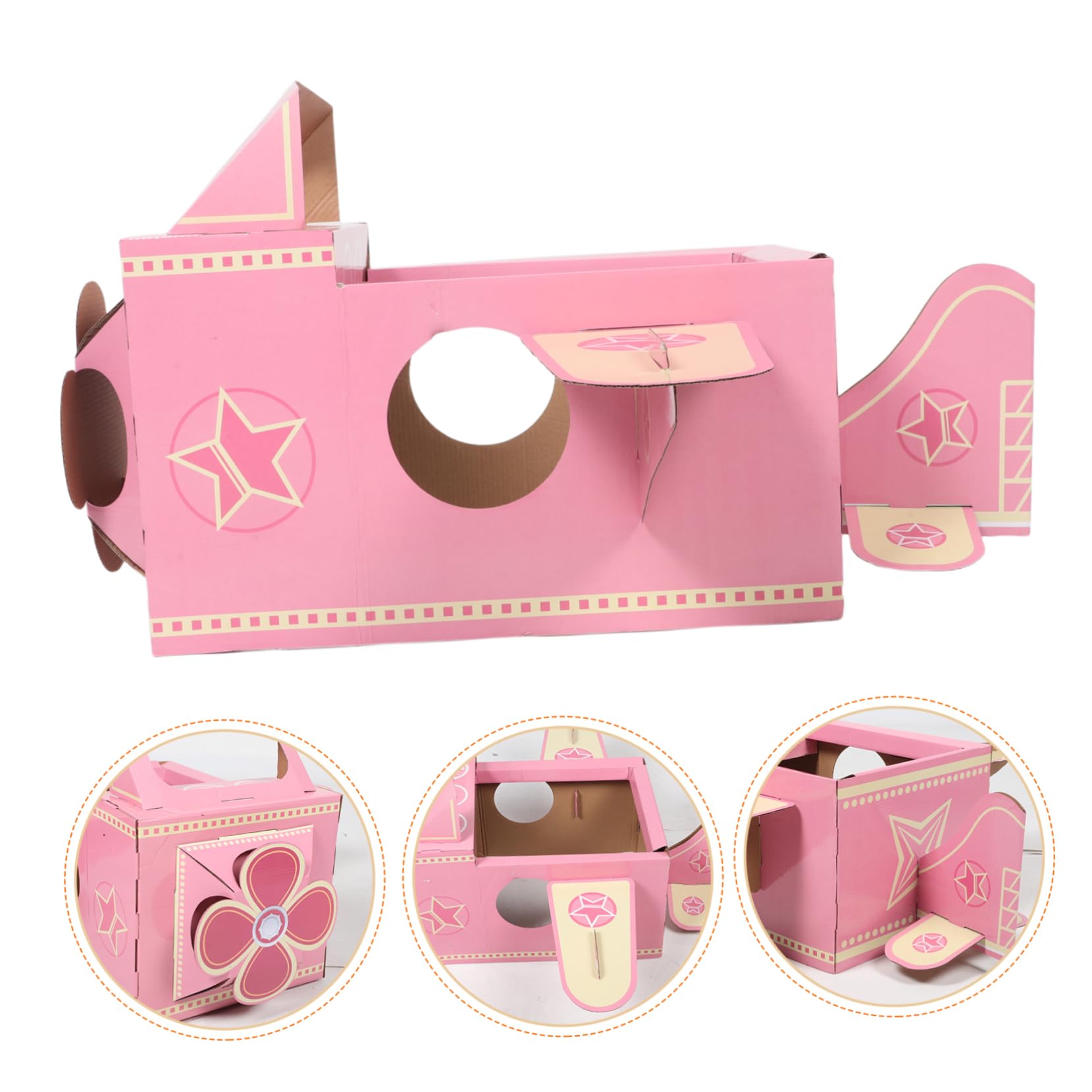 UPKOCH Caja De Cartón Para Avión De Juguete Disfraz De Avión Para Manualidades De Juguete Interactivo Para Construir y Jugar Casa