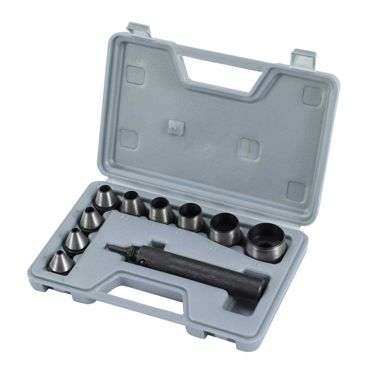 NVGFTG 9-tlg. Lochstanzer Set - Runde Stanzwerkzeuge 2,5-10mm Für Leder, Stoff & Mehr
