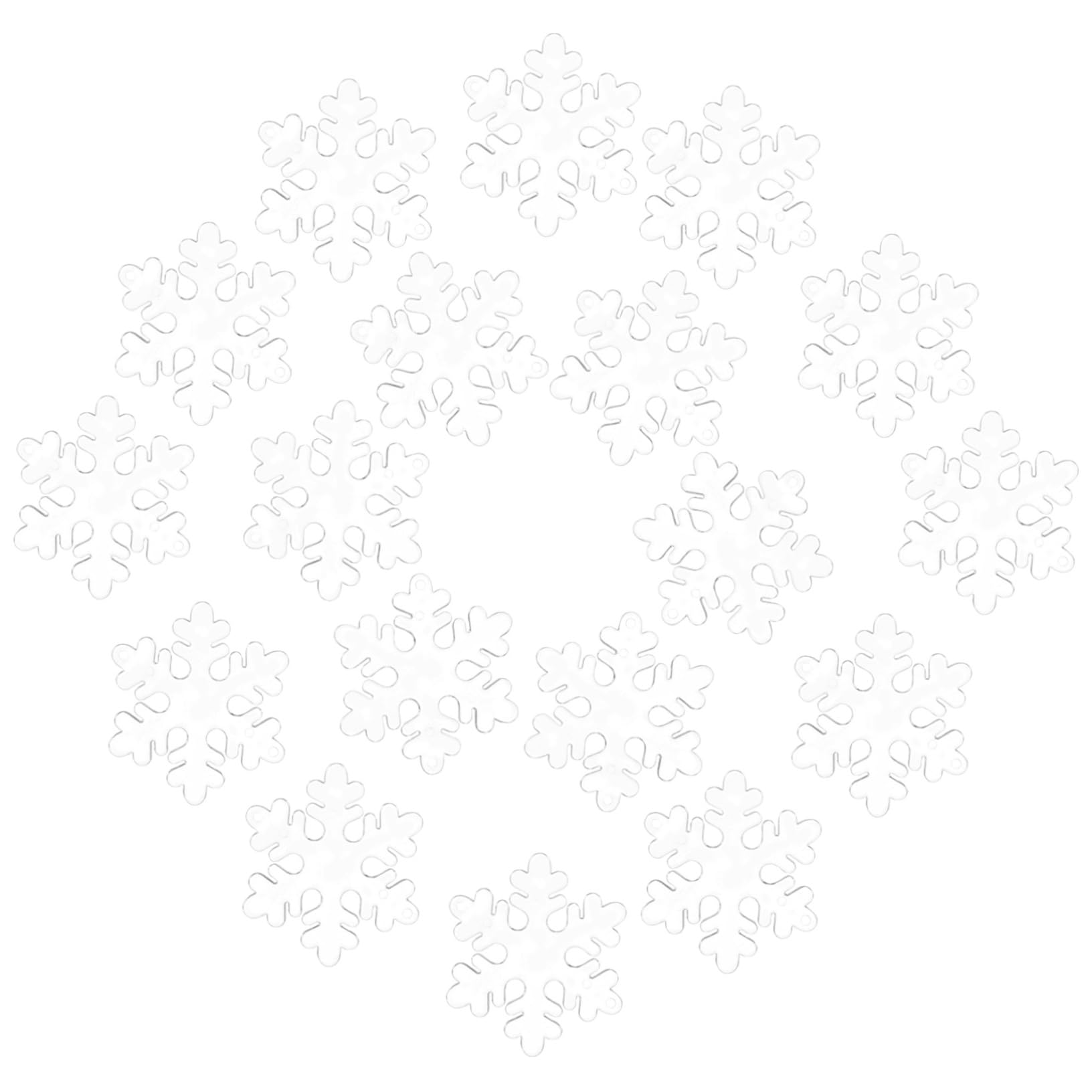 Cabilock 500 Pièces Flocon de Neige Transparent Ornements clairs de Flocon de Neige Pendentif Sapin de Noel Christmas Tree Decoration Christmas Tree Ornaments décors de Noël décor Suspendu