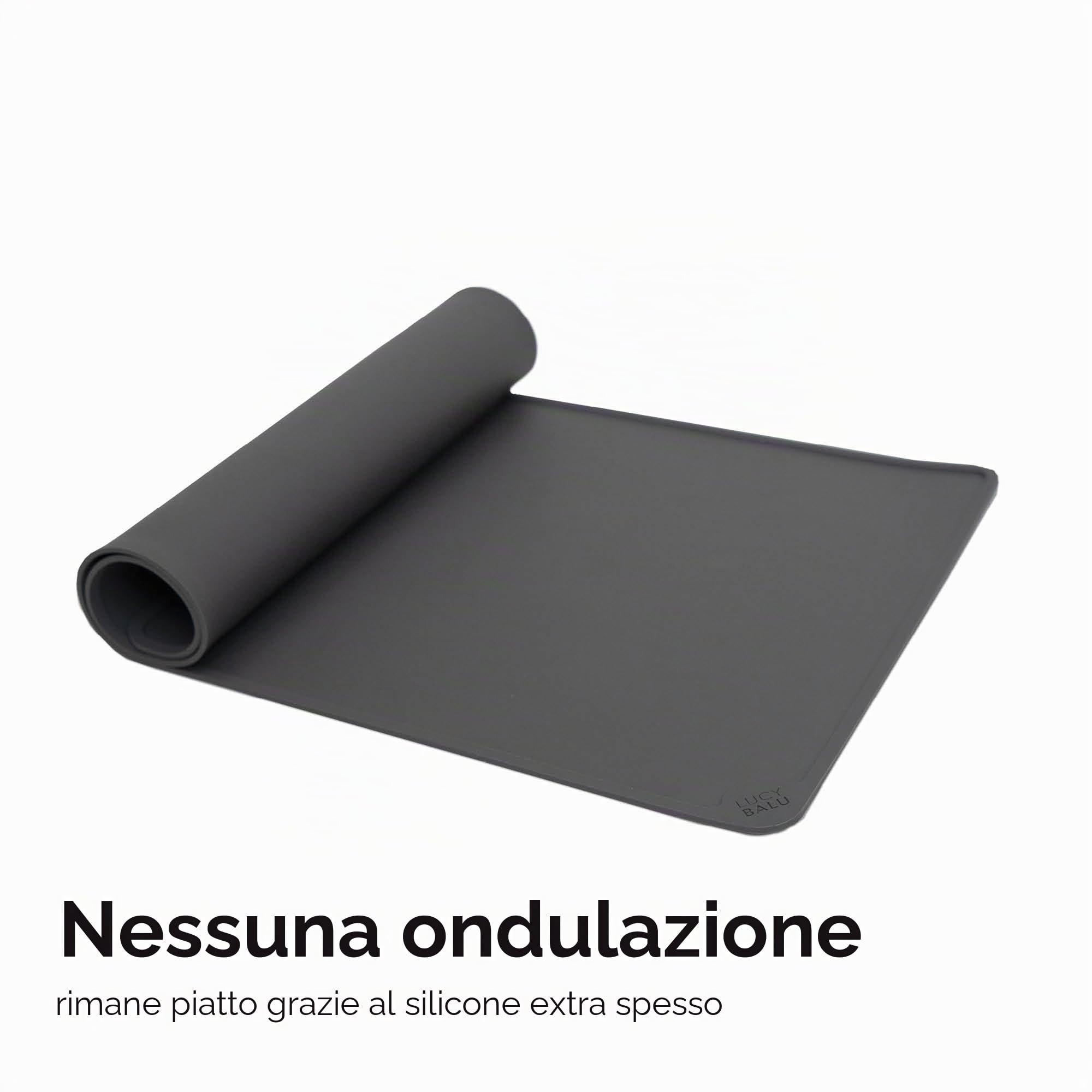 LucyBalu® Square XL Tappetino antiscivolo in silicone I Antracite