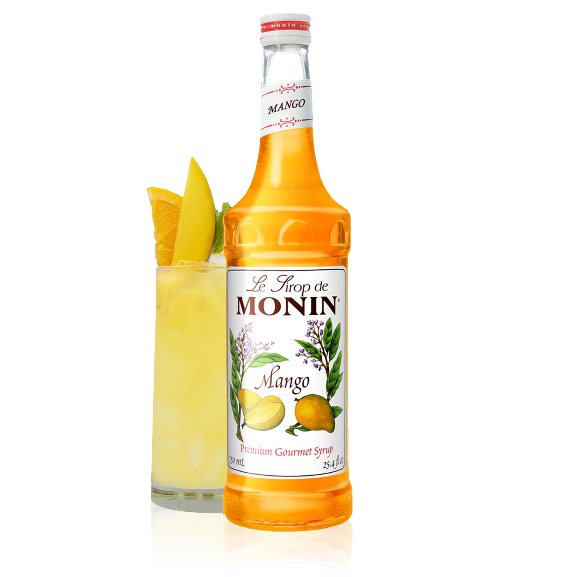 Mango Syrup, Tropical and Sweet, Great for Cocktails, Sodas, and Lemonades, Gluten-Free, Non-GMO (750 ml)