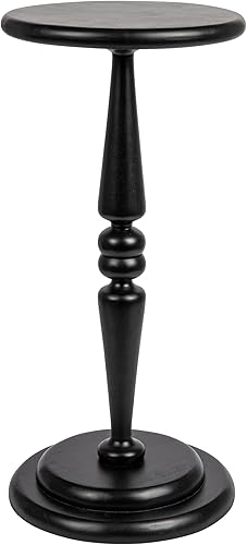 Bishop Pedestal - Mesa auxiliar de cóctel, color negro