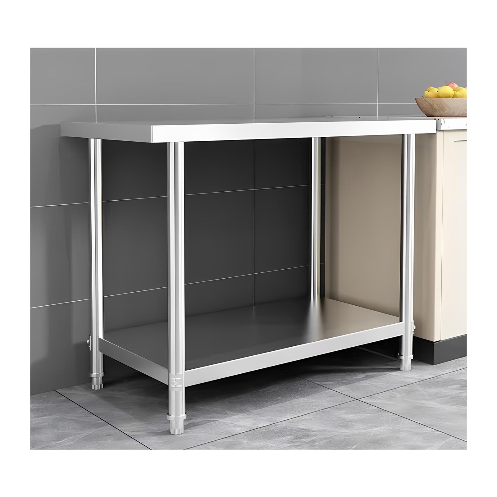kitchen prep table, Can Be Used in Home Kitchens, Restaurant, Corporate Canteens, Etc(120 * 40 * 80cm/47.2 * 15.7 * 31.5in)