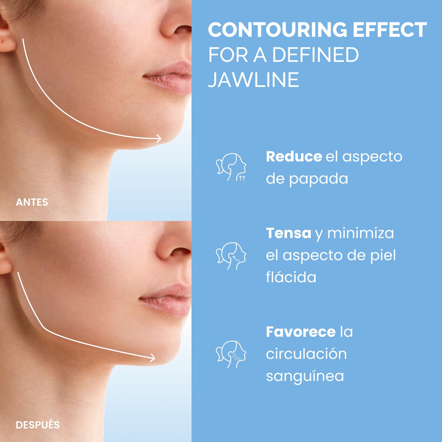 PLANTIFIQUE Mentonera Papada Reutilizable - Máscara Correa Transpirable - Mascarilla Facial V-Line Lifting Face Mask Chin Strap — view 4