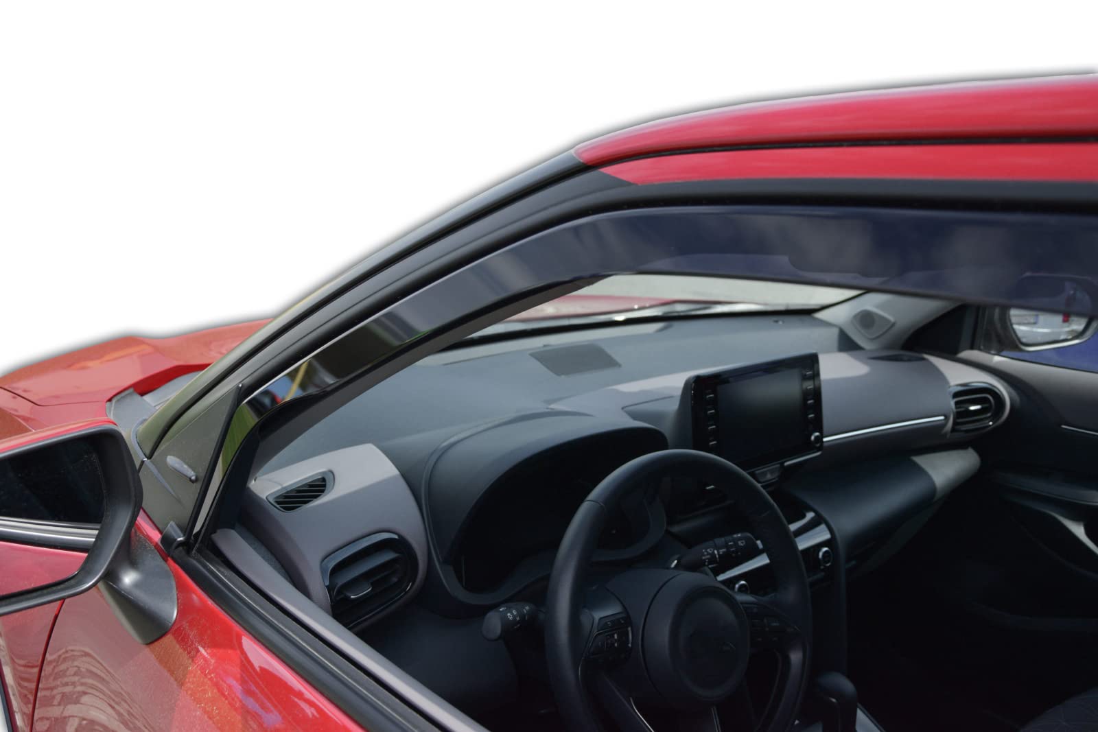 J&J Automotive Heko Déflecteurs d'air et de Vent pour Toyota Yaris Cross Depuis 2021, Lot de 2pcs, Teintés, Avant et Arrière, Aérodynamique