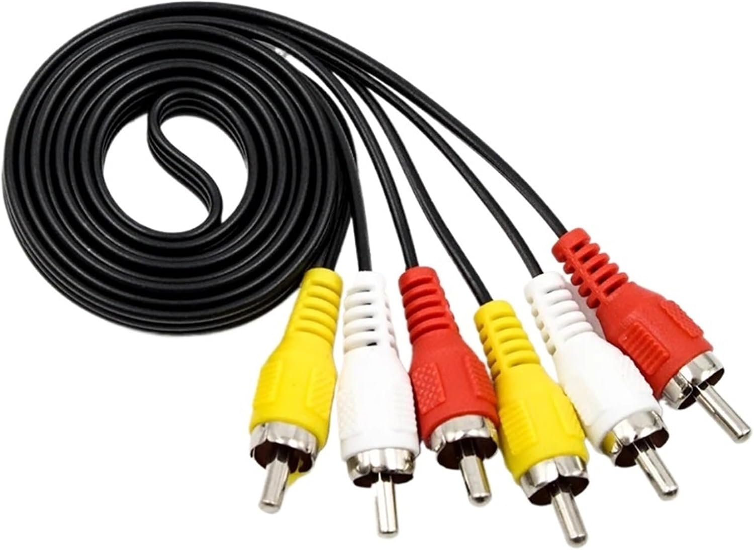 1pcs AV to AV Audio Video Cable 3 Composite Male to Male Cable 1M Gold Plated for ideo DVD CD Player