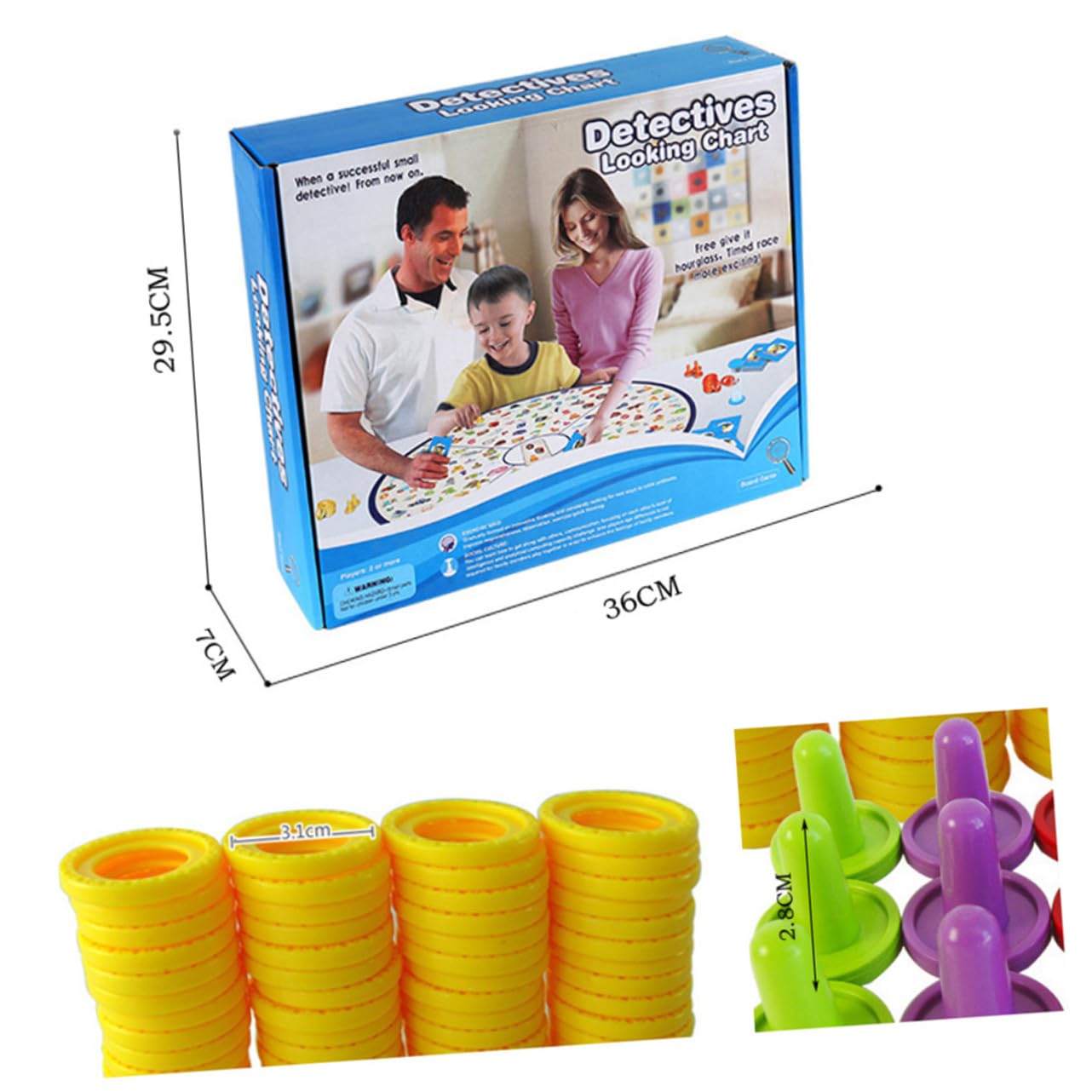 STOBOK Interaktives Lernspielzeug für Kinder und Kleinkinder – Detektiv Suchdiagramm aus Kunststoff mit Eltern Kind Interaktion für Gehirntraining und Gesellschaftsspiele