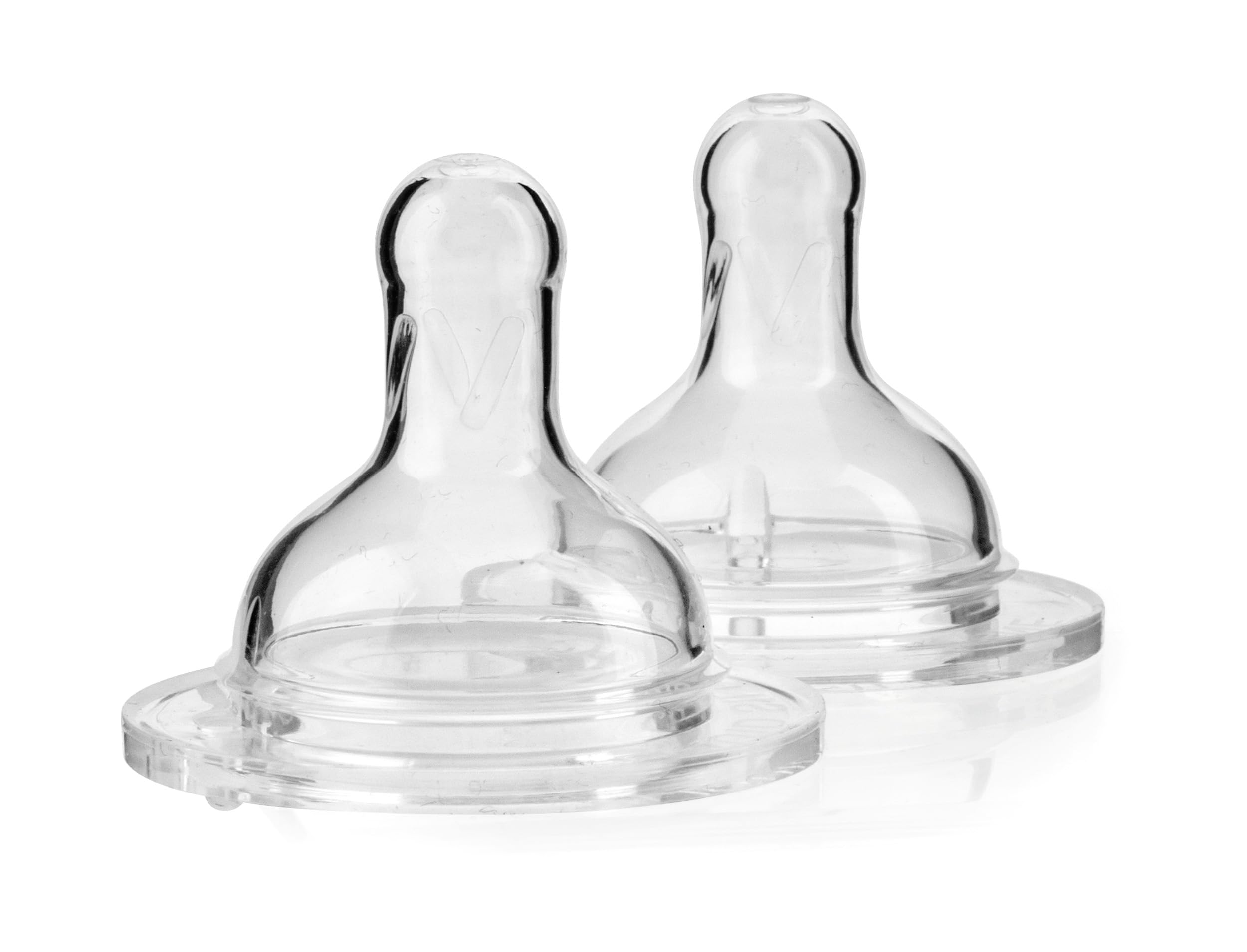 HOMESHOPA Medium Flow Level 2 Wide-Neck Baby Bottle Silicone Teat, 3m+, BPA Free Anti-Colic Soft Silicone Baby Teat, Breast Like Teats