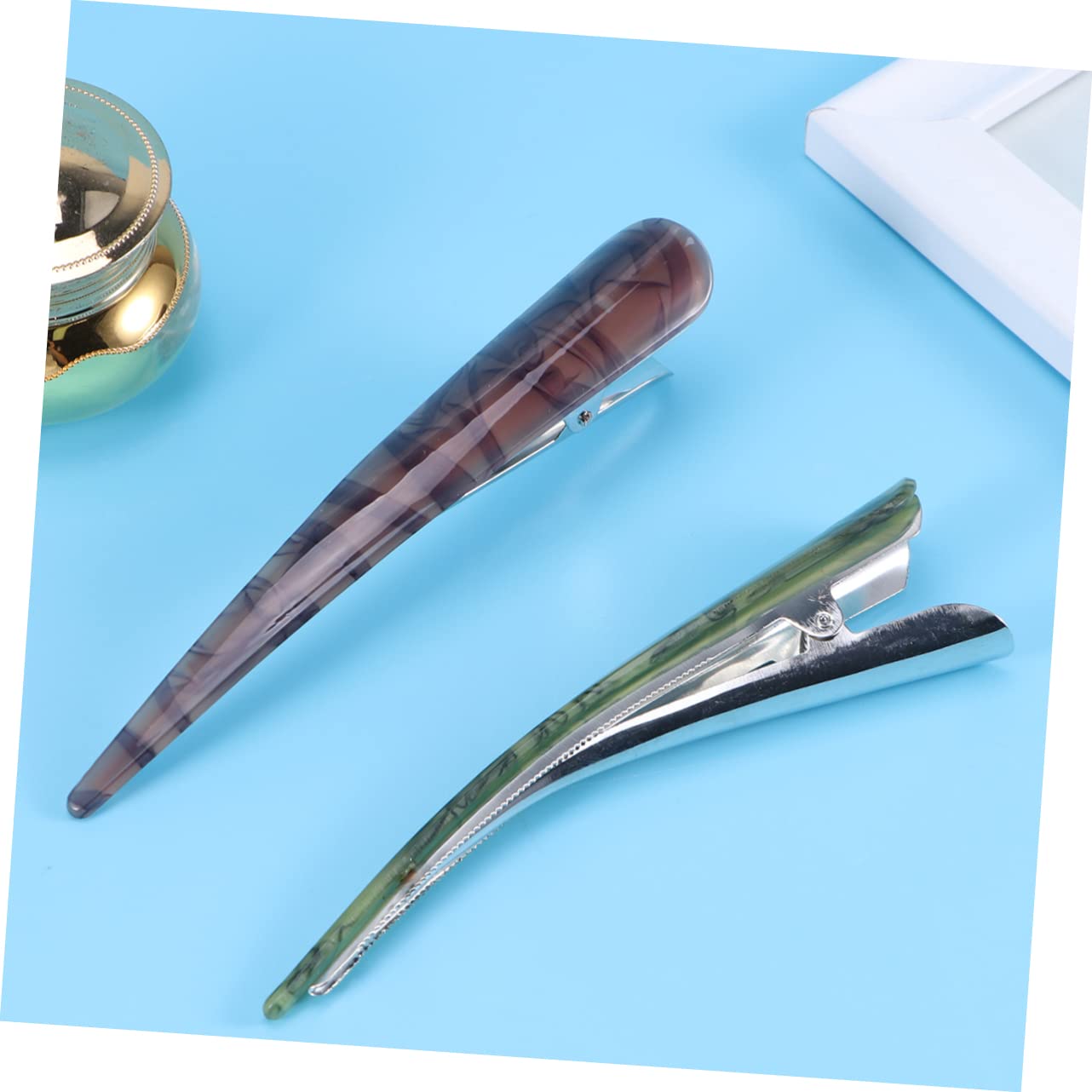 FRCOLOR 6 horquillas antideslizantes para el pelo con pinzas de cocodrilo forradas, horquillas para el pelo de novia, de peluquería, pinzas para el, para el cabello,