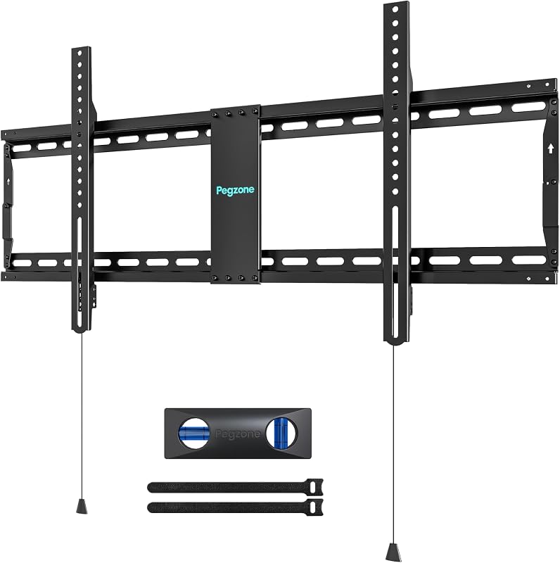 Low Profile TV Wall Mount for 43-95 Inch TVs, 1.1 Inch Ultra Slim | Fixed TV Wall Mount with 220 lbs Capacity, Max VESA 800x400mm, Fits 16"/18"/24" Wood Studs & Concrete Walls