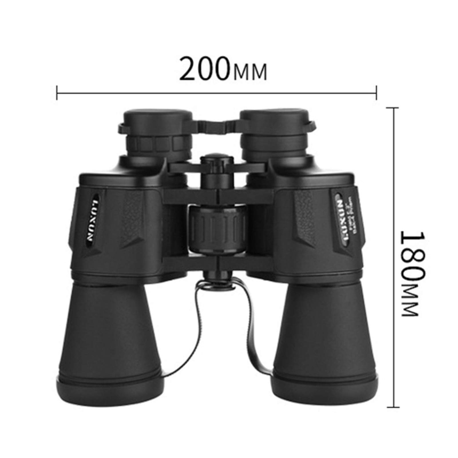 Lornetka, HD, pryzmat BAK4, odporny na mgłę i wodę, doskonały do ​​polowań świeżym powietrzu, obserwacji ptaków, strzelania, gier sportowych(Black)