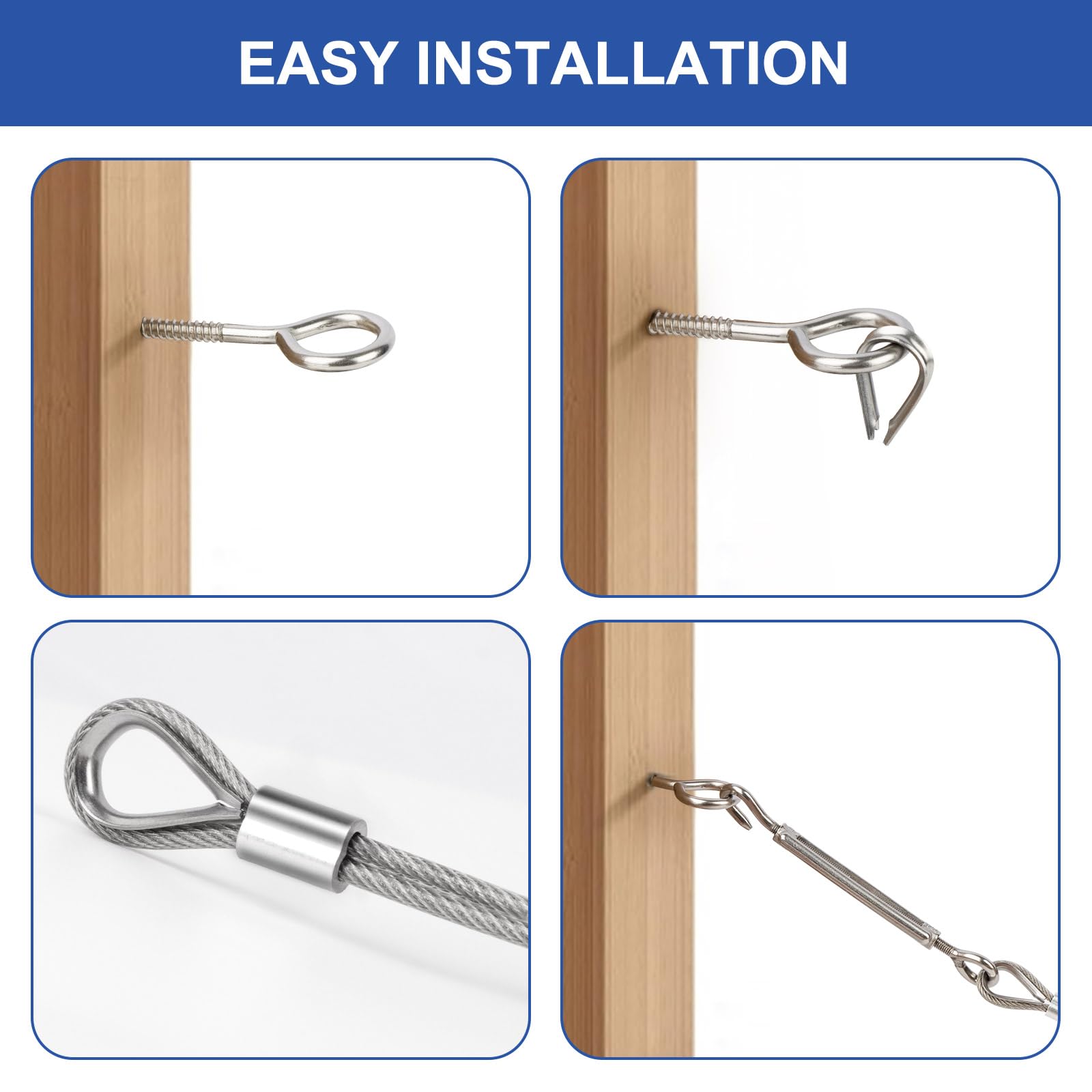 Kit Cavi Sospensione Acciaio Inox 35m - Per Quadri, Piante Rampicanti E Tendaggi - Foto 5