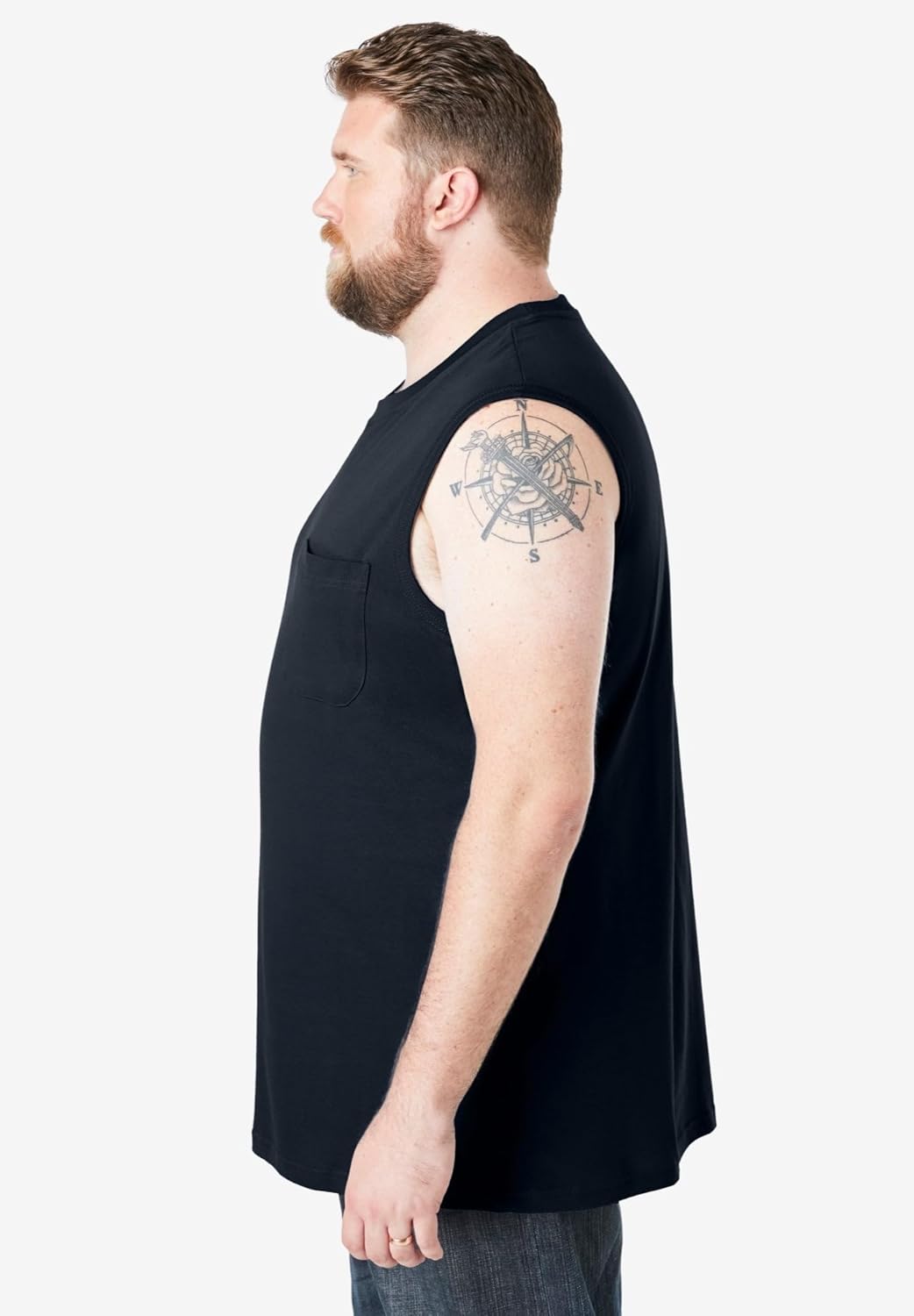 Boulder Creek by Kingsize Men's Big & Tall Heavyweight Pocket Muscle Tee