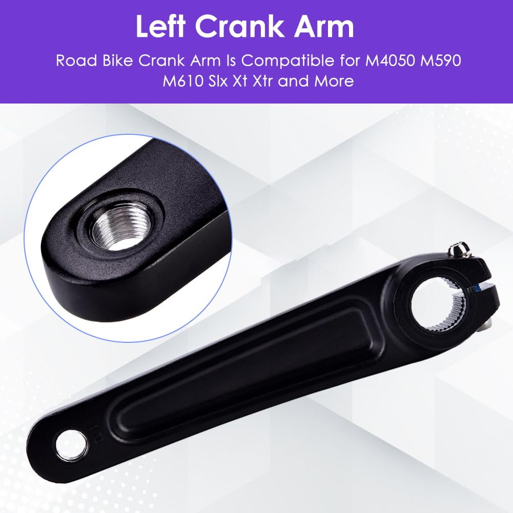 VBESTLIFE Ramię korby rowerowej, lewe ramię korby rowerowej, stop aluminium do korby 590 610 SLX XT XTR