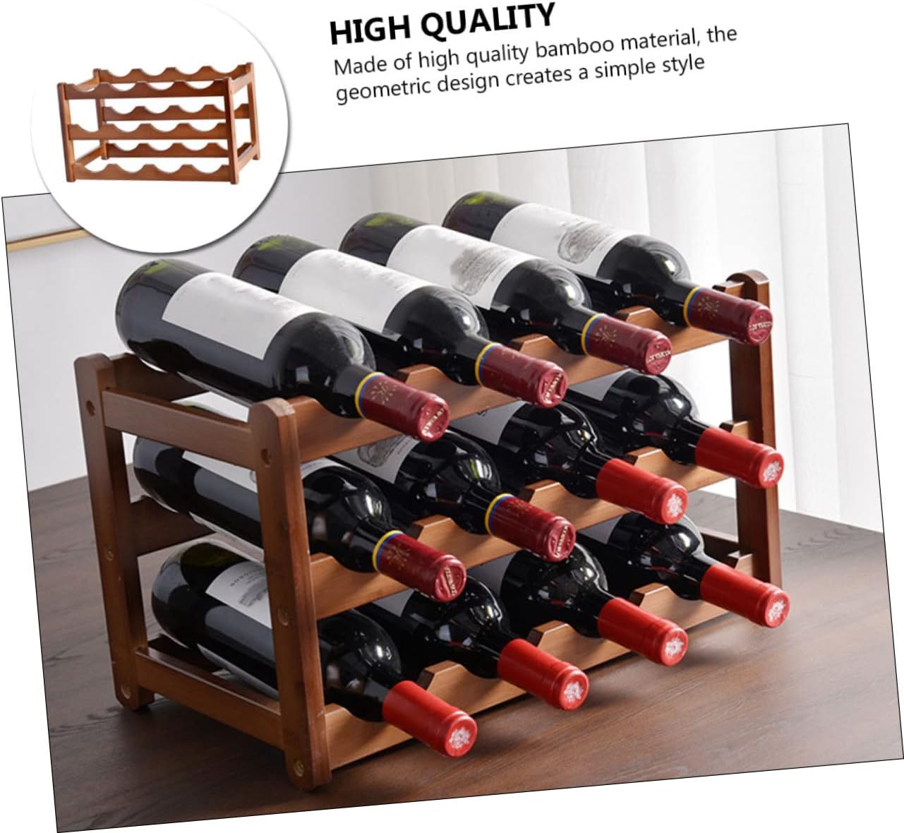 Classical Wine Rack Stand Bottle Organizer for Home Hotel Display Smooth Surface Design Creative Storage for Wine Bottles Jars